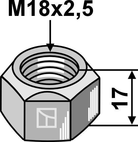 Låsemutter M18x2,5 8.8