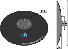Tallerken Ø460 mm til Forges de Niaux Ø460 x 5 mm - Konveksitet 44
