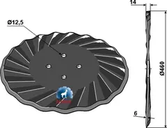 Speed coulter til Forges de Niaux Diameter 460mm, tykkelse 6mm