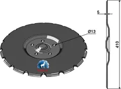 Såskive Ø410x5 til Väderstad Ø410mm, 20 notcher, 5mm tykk