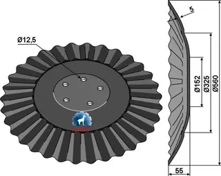 Razor Disc Ø560x5 fra Niaux Diameter 560, tykkelse 5 mm