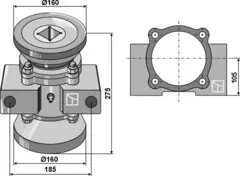 Lager til Quivogne 50x50 firkantaksel