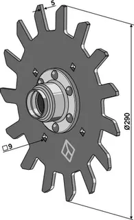 Ruskfjerner til Bourgault Ø290, tykkelse 5mm