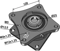Lager til Maschio/Gaspardo Boring 12,5, Ø170, M12x1,25