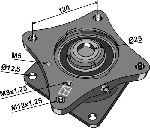 Lager til Maschio/Gaspardo Boring 12,5, Ø170, M12x1,25 