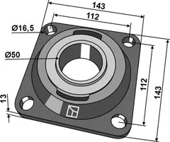 Lagermekanisme til Maschio Boring: 16,5 mm, 50 mm hull