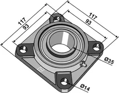 Lager til Lemken Boring: 14, Hole: 35, Spacing: 93