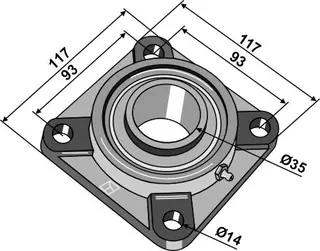 Lager til Lemken Boring: 14, Hole: 35, Spacing: 93