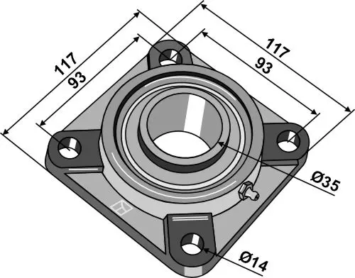 Lager til Lemken Boring: 14, Hole: 35, Spacing: 93 