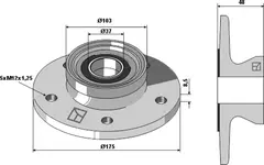 Lager til Väderstad Ø175, Ø140, 8,5mm tykkelse