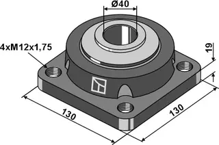 Lager til Amazone Ø 40, tykkelse 19, M12x1,75