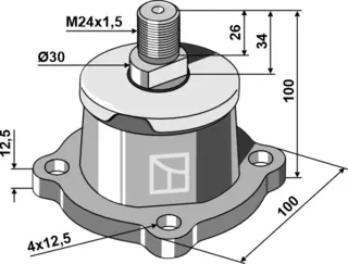 Lager til Lemken HELIODOR Ø100, M24x1,5, Ø105