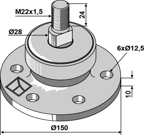 Lager til ukjent merke Ø150, Ø120, M22x1,5 