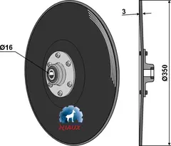 Såskive Ø350mm til Kuhn Ø350mm, 16mm hull, Kuhn SITERA 3000