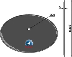 Såskive Ø305x5 til Göma Ø305mm, 20mm hull, 5mm tykkelse
