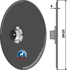 Såskive Ø420 til Maschio/Gaspardo Ø420mm, tykkelse 4mm, hull 16,5mm