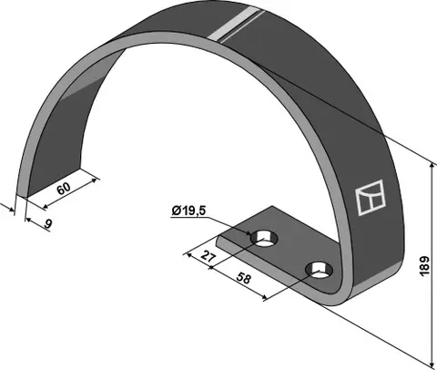 Fjær hull 19,5, avst. 58