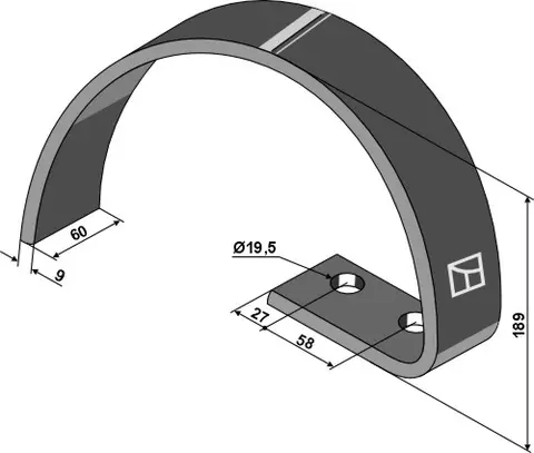Fjær hull 19,5, avst. 58