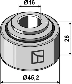 Lager til John Deere Ø 45,2 mm, Hull 16 mm