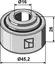 Lager til John Deere Ø 45,2 mm, Hull 16 mm