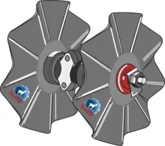 Tallerkenseksjon med bølgede tallerkener Ø450, arbeidsbredde 400 mm