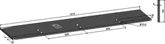Cutter rail til Lemken 1970x8mm, 10,5mm hull