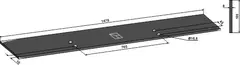 Cutter rail til Lemken L: 1470mm, B: 100mm, T: 8mm