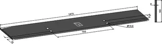 Cutter rail til Lemken L: 1470mm, B: 100mm, T: 8mm