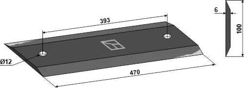 Kniver til Kerner kuttervalser L: 470mm, H: 12mm, B: 100mm 