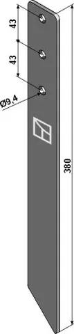 Avskraper hull 9,4, avst. 43-43