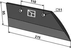 Plogskjær 275 til ukjent merke Lengde 275 mm - Tykkelse 8 mm
