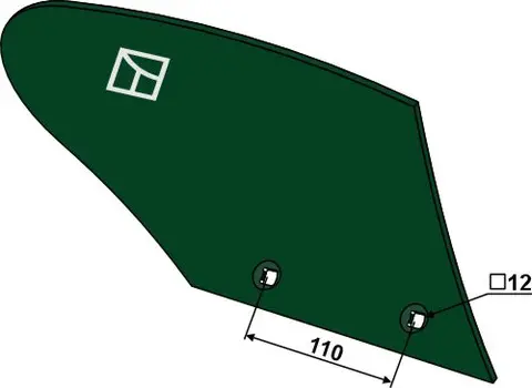 Plogskjær høyre Hull: 12, Tykkelse: 5 mm