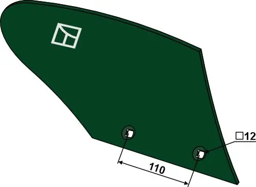Plogskjær høyre Hull: 12, Tykkelse: 5 mm 