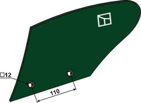 Plogskjær venstre 110 mm - 12 hull, tykkelse 5 mm