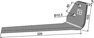 Top blade til Matrot L: 320mm, Hole: 12,5mm