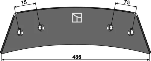 Avfallskjerm til Kuhn Lengde 486 mm - Modell HC4-N4-SK-VLP 