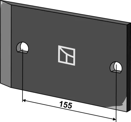 Landsidebeskytter til Amazone 230x12x140 mm - Hullavstand 155 