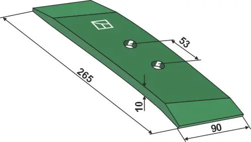 Reversibelt plogskjær til Regent Bredde 90 mm - Tykkelse 10 mm 