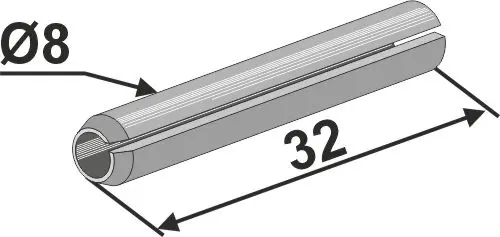 Klemmepinne - Ø8x32 Ø8x32, universal passform 