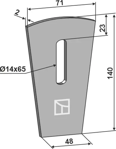 Avskraper til Kuhn Hole: 14x65, Lengde: 140 