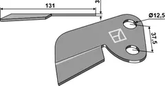 Avskraper til Lemken Hulldiameter 12,5 mm, lengde 131 mm