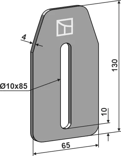 Avskraper til Vogel u. Noot Hole: 10x85, Lengde: 130mm 
