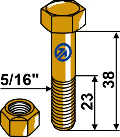 Bolt m/mutter