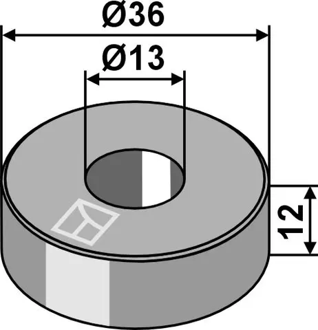 Bøssing Ø36x12 til Kubota Ø36, lengde 12, passer FM-FH