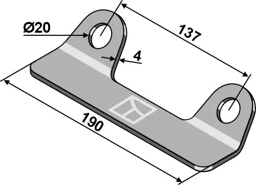 Ventilatorhammerkniv til Kubota L190 x B137 x T4 mm - FXZ 