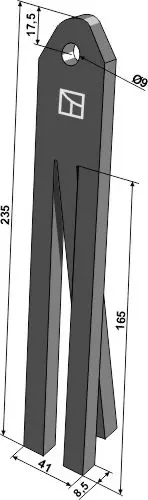 Gummipadder for Röll 235x41mm, passer Röll, Sauer, Wehrda 