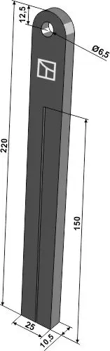 Gummipadder for Braun 220x25mm, hull 6,5mm 