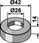 Skive til Berti Ø42 x 14 x Ø26 mm - Berti