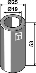 Bøssing til Berti Ø19 x 53 mm - Ø25