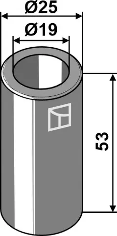 Bøssing til Berti 53 mm - Ø19/Ø25